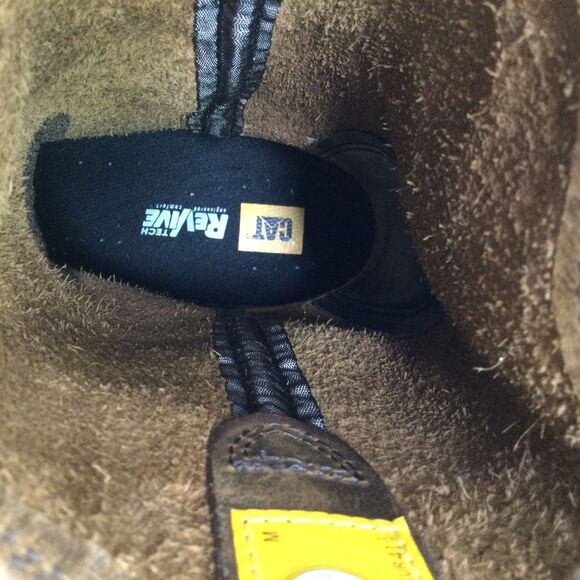 Caterpillar Work Boots Mens 8.5 M Summer Brown Drawbar Pull-On Steel Toe P91155 - Picture 7 of 10